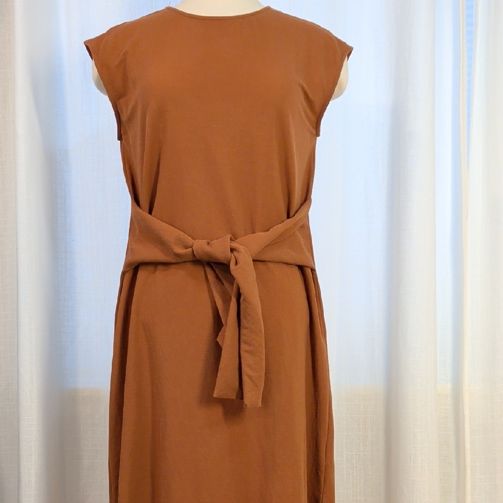 Mod Ref Tan Midi Shift Dress